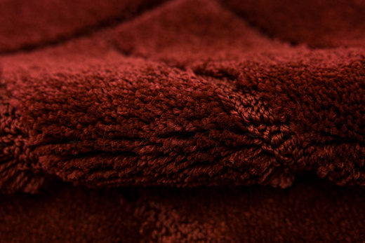 Dywanik Łazienkowy Antypoślizgowy Sash Carmine Karminowy Czerwony Pasy