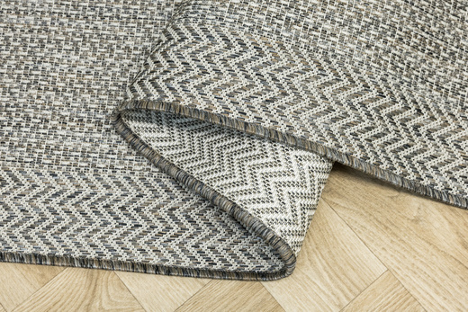 Chodnik Sznurkowy Jeans 19242/P91 Outdoor Beż Grafit Jodełka szerokość 100 cm