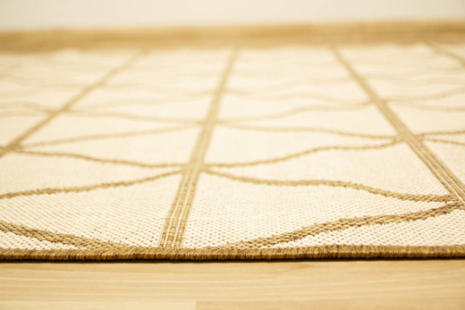 Dywan Płasko Tkany Natura PT 1994/10 Romby Trójkąty Beż