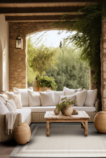 Dywan Sznurkowy Haga 04003A vizon/cream Krem Beż Ramka Outdoor