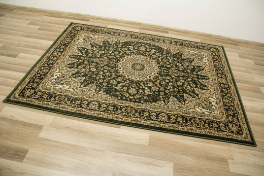 Dywan Super Rose 3558A d.green/d.gree Ornament Rozeta Zieleń