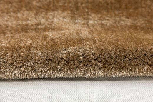 Dywan Okrągły Shaggy Antypoślizgowy Malmo Ciemny Beż