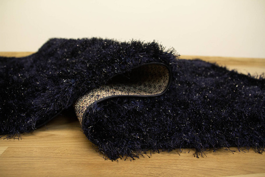 Lśniący Dywan Gloria Granatowy Z Lurexem