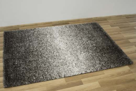 Dywan Shaggy Puffy P591 Anthracite White Antracyt Biel