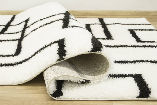 Dywan Boho 616 cream/black Krem Czerń Linie