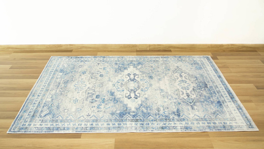 Dywan Summer Klasyk Blue Niebieski Krem Romby Ornament