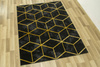 Dywan FESTIVAL 5871A yellow/black Czarny Złoty Cubes