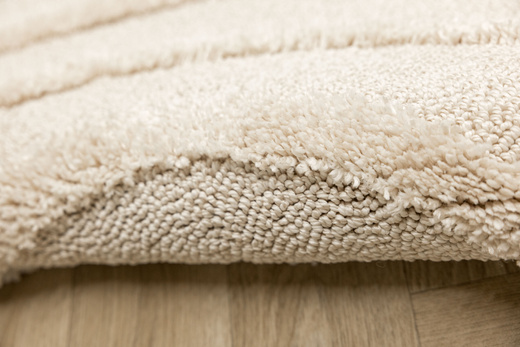 Dywan Berber 9754 Ivory Kość Słoniowa Krem Pólkola 3D z frędzlami