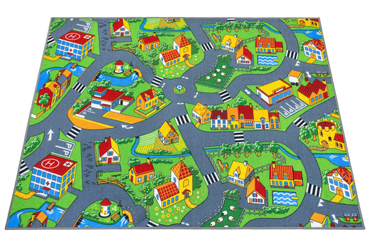 Wykładzina Little Village uliczki na filcu szerokość 4 m