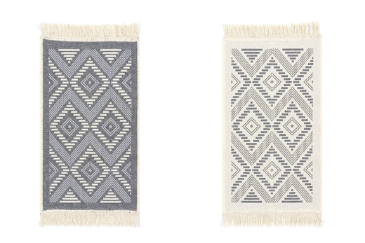 Dwustronny Dywanik Chodniczek Orient 40x70 8 Romby Szare