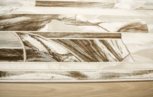 Dywan Elisa PF133 Brown Gold Brąz Beż Mozaika Kwiaty