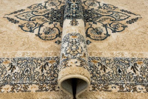 Wełniany Dywan Isfahan Brenda Jasny Beż Ornament