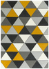 Dywan Luna 502902/89925 d.grey musztardowe trójkąty
