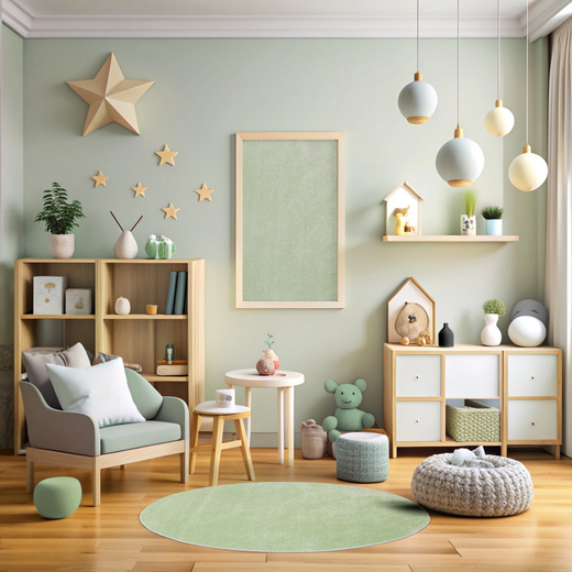 Okrągły Dywan Lima 2081A green/green Pistacjowy Zielony