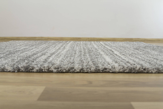 Puszysty Dywan Pulpy Shaggy A534B d.grey/cream Szary Kremowy Paski