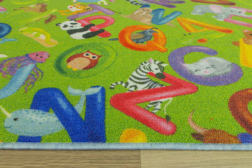 Dywan Alfabet 12 green