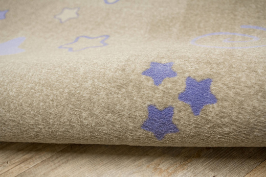 Welurowy Dywan Dziecięcy Stars Cfl-s1 Pastelowe Gwiazdki