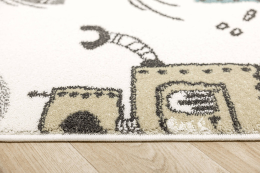 Dywan Lima G931A cream/d.grey Pastelowy Krem Turkus Roboty