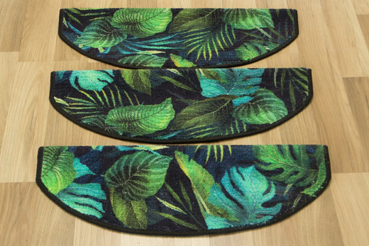 Nakładki na schody półokrągłe Monstera Green Butelkowa Zieleń