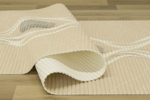 Mata Łazienkowa Softy-tex 838 Fale Beż Krem szerokość 65 cm
