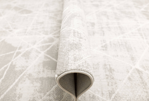 Dywan Illusion H017A creamHB/l.grey Szary Krem Lśniący Marmur Linie