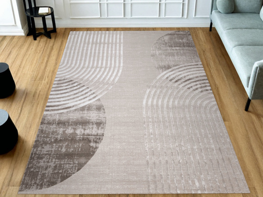 Dywan Nantes Nantes NT209A Beige/Brown Szarobeżowy Półkola