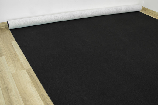 Wykładzina star 77 czarny szerokość 4 m