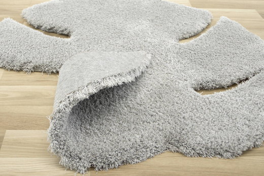 Dywan Pleasure 74 Liść Monstery Szary Shaggy