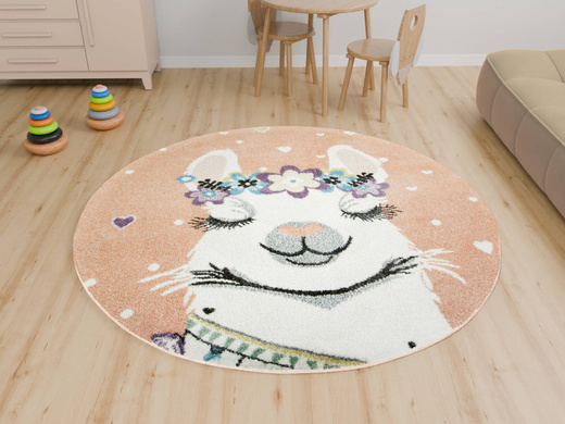 Okrągły Dywan Lima C882A rose/cream Róż Krem Lama