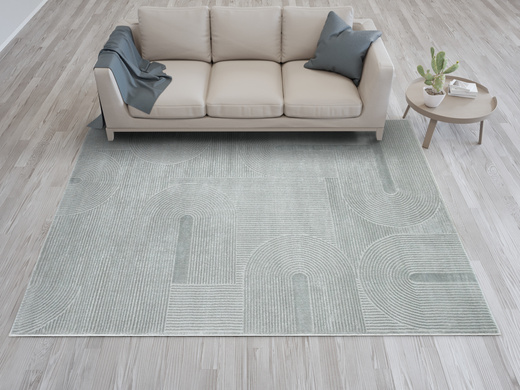 Dywan Misha J087A l.grey/d.grey Szary Półkola Linie