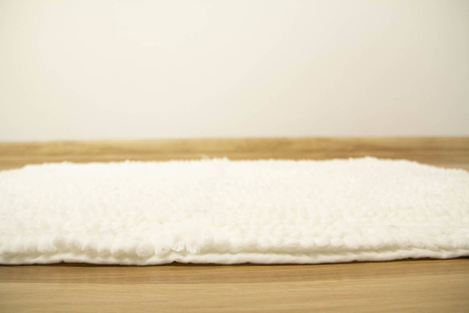 Antypoślizgowy Dywanik Łazienkowy Shiny Chenille Biały 503362