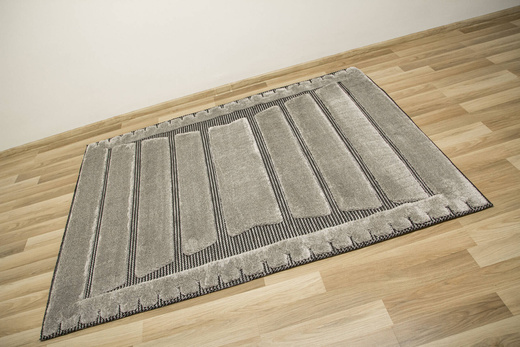 Dywan Shaggy Lula Soft IM44A Szary Czarny Geometria