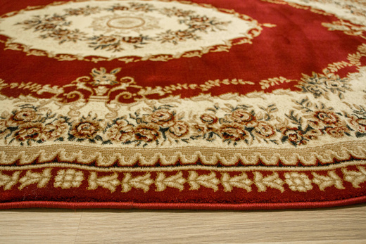 Owalny Dywan Super Rose 1898A red/cream Ornament Kwiatowy Czerwień Krem