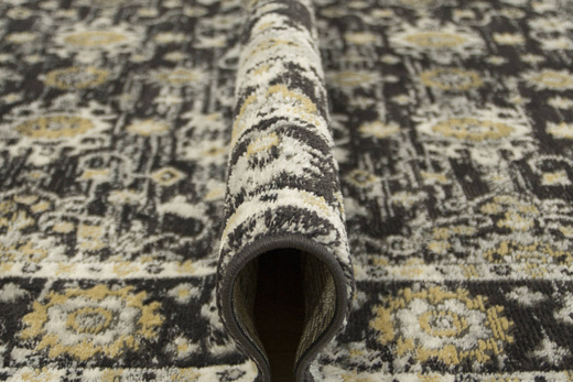 Dywan Lucca 8665A antrasit/antra Ornamentowy Antracyt Krem Miodowy