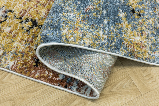 Dywan Bosa 8621A cream/somon Kremowy Miedziany Niebieski Abstrakcja