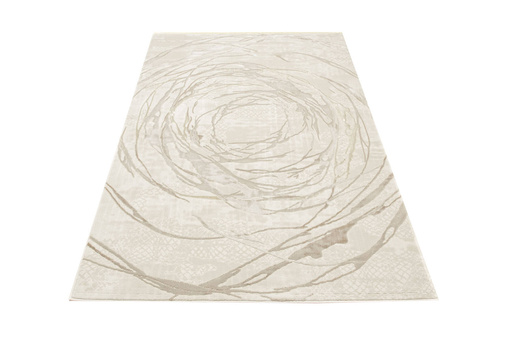 Lśniący Dywan Allora Plus F353A Beige Beż Złoty Okręgi