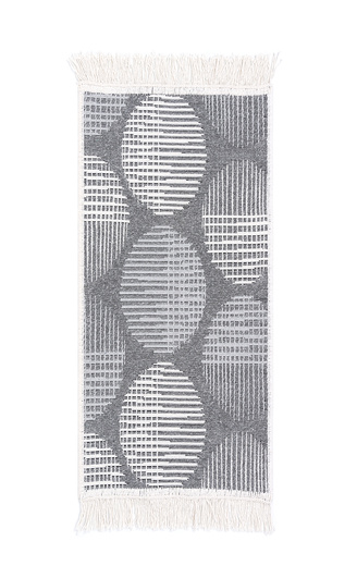 Dwustronny Dywanik Chodniczek Orient 40x70 6 Koła Szare