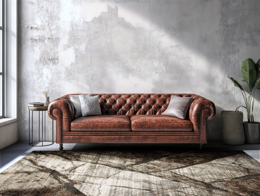 Dywan Ponte N889A d.brown/l.grey Brąz Szary Marmur