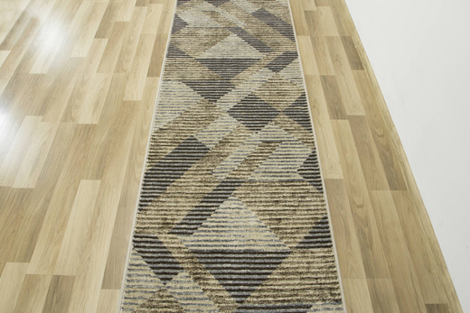 Chodnik Daffi 13126/130 Beż Szary Brąz Trójkąty szerokość 100 cm