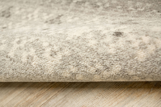 Wełniany Dywan Tempo Natural-F Poncho Jasny Szary Etno