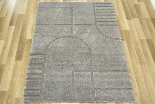 Dywan Coco 59664/77 Shaggy Szary Dwupoziomowy