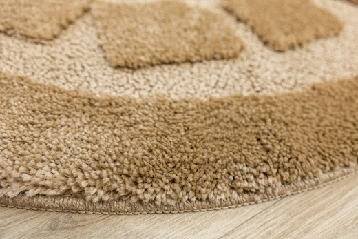 Dywanik Okrągły Łazienkowy Antypoślizgowy Ocean Beż