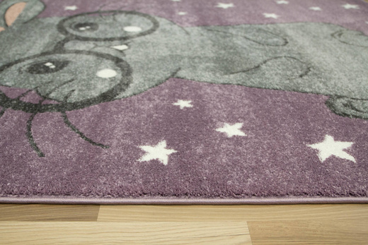 Dywan Dziecięcy Lima 9377C lila/l.grey Fiolet Szary Króliczek w Okularach
