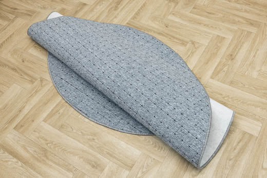 Okrągły Dywan Pętelkowy Zembla 73 Szary Grafit Kratka