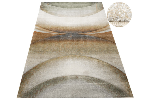 Dywan Agent 40400/610 Multi Krem Miedź Oliwka Półkola