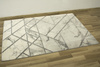 Dywan Diamond K4441S Geometryczny srebrne kreski marmur