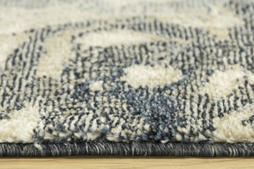 Dywan WORLD 78316/892 Kwiaty Niebieski Beż Krem