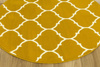 Okrągły Dywan Luna 502682/89955 musztardowa koniczyna