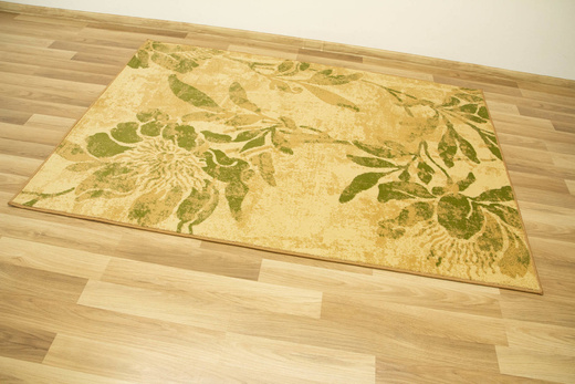 Dywan Agnella Standard Floris Groszek Beż Oliwka Kwiatowy