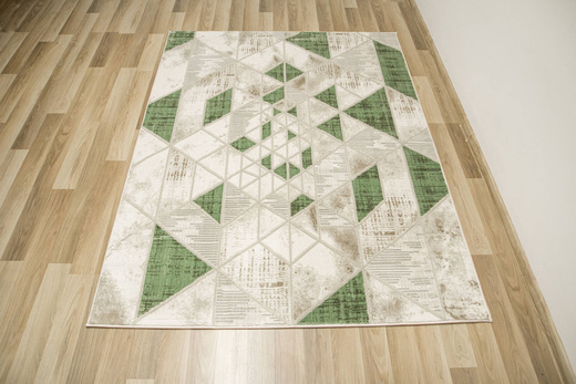 Dywan Garda P563B Green Zielony Szary Romby